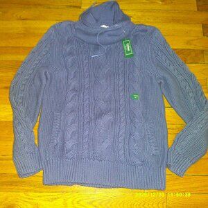 L.L. BEAN cable knit sweater sz M Petite; NEW with Tags!